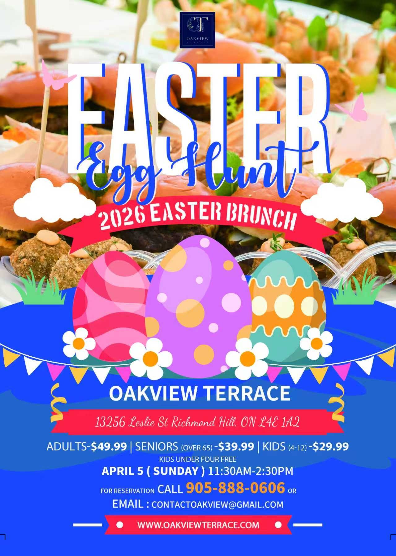 Oakview Terrace Easter Brunch Buffet 
