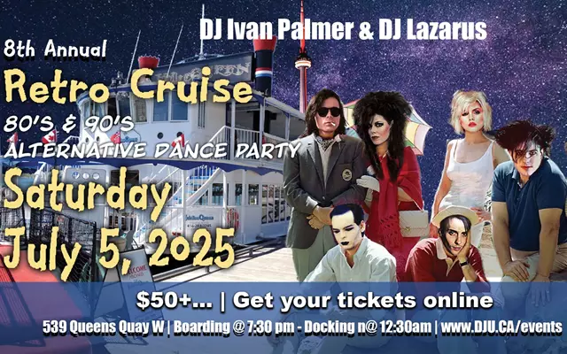 8th Annual Retro Alternative 80s and 90s Boat Cruise Dance Party!