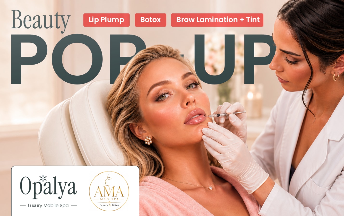 Lip Plump, Brow Lamination & Botox Beauty Pop-Up
